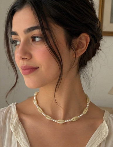 گردنبند صدف و مروارید